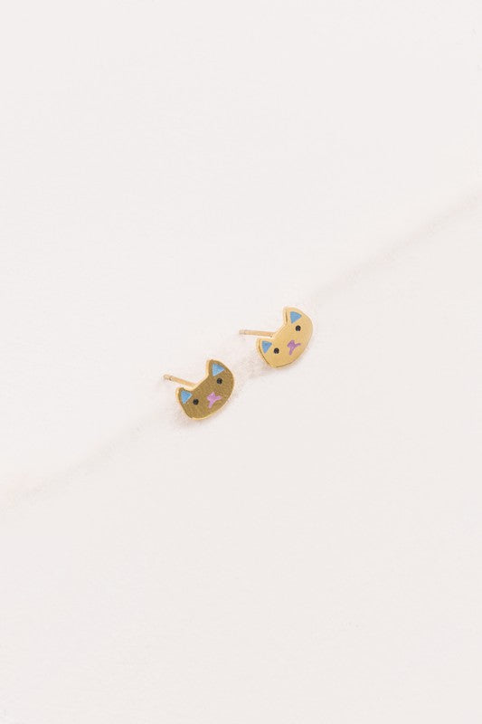 Cat Stud Earrings