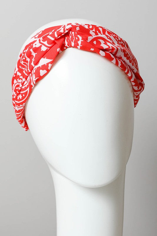 Large Paisley Print Bright Boho Headwrap