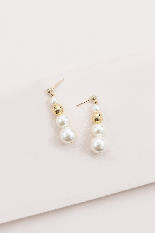 Pearl Tier Drop Earrings