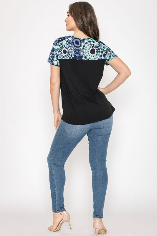 Plus Medallion Front Pocket Tunic