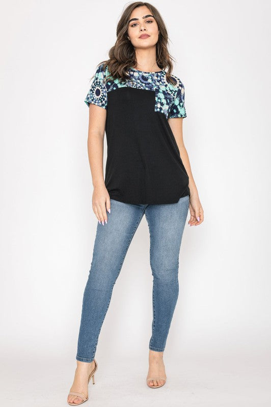 Plus Medallion Front Pocket Tunic