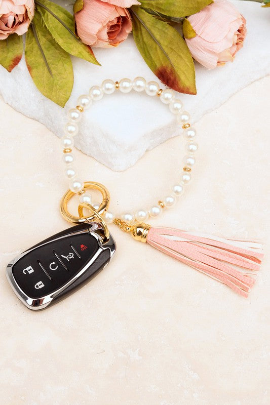 Classic Pearl Key Ring Bracelet