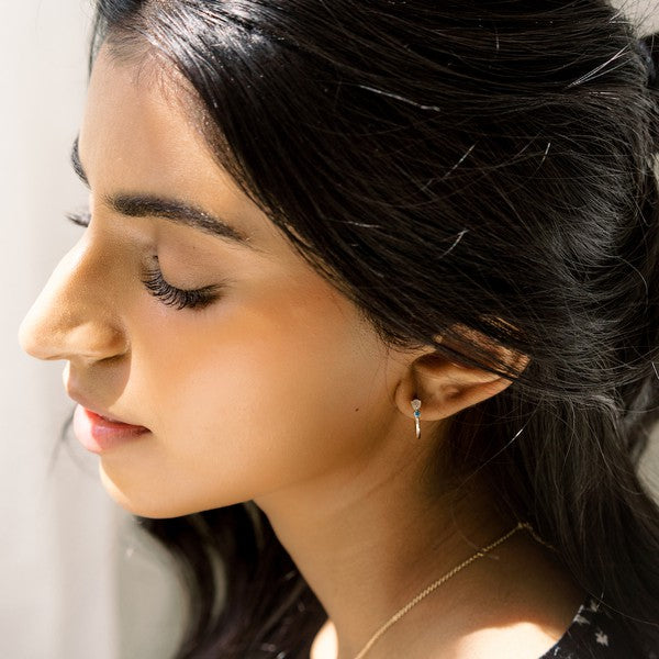 Sky and Sea Crystal Hoops