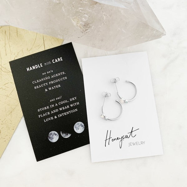 Sky and Sea Crystal Hoops