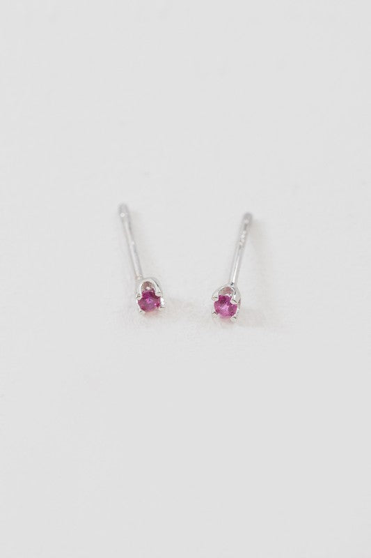 Dainty Stud Stone Earrings