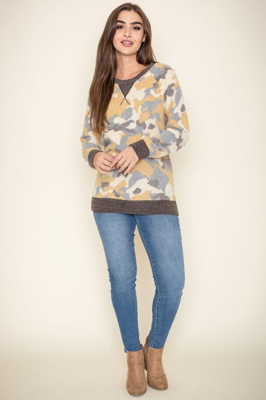 Camo Crew Neck Tunic