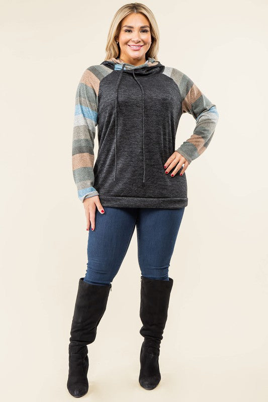 Stripe Sleeve Hoodie