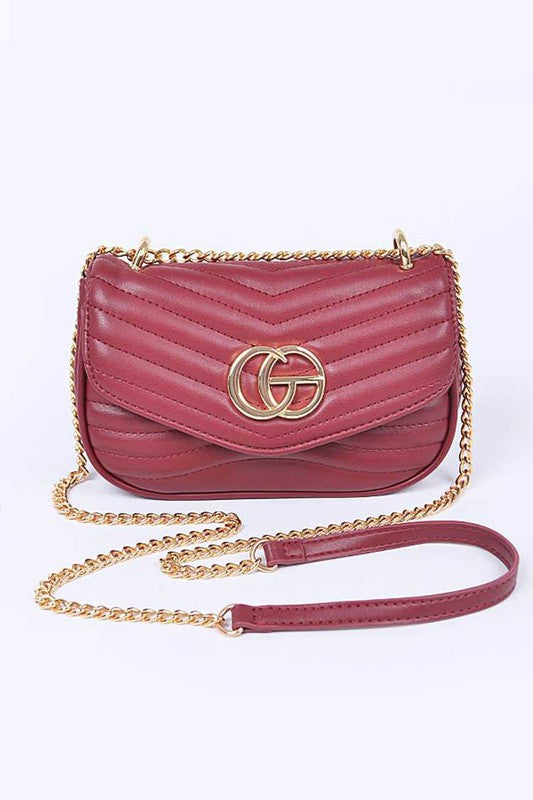 Logo Quilted Shoulder Swing Bag