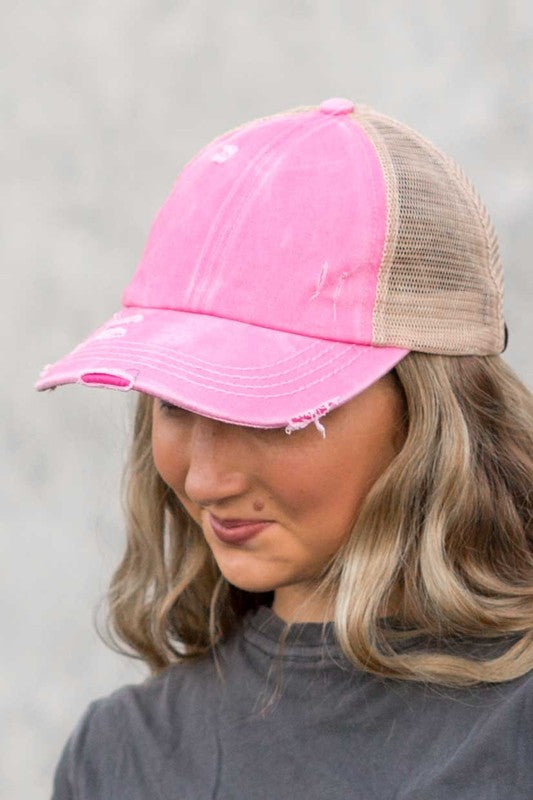 C.C Multi Level Crisscross Pony Cap