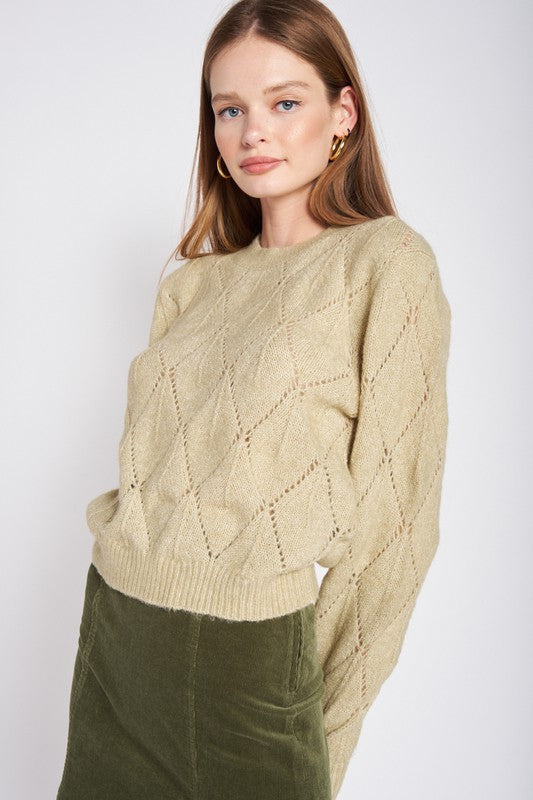 MOCK NECK LIGHT WEIGHT SWEATER