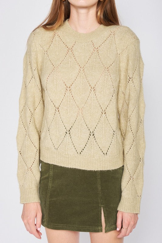 MOCK NECK LIGHT WEIGHT SWEATER