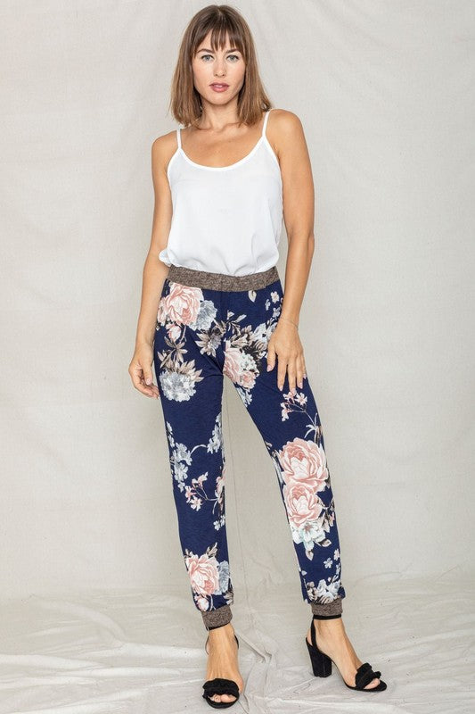 Plus Rose Print Jogger