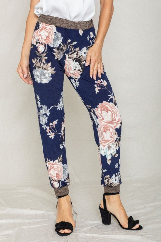 Plus Rose Print Jogger