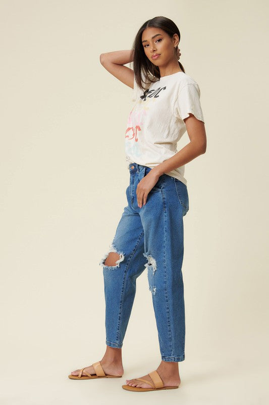 Distressed Slouchy Jean