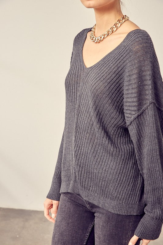 V-Neck Knit Top