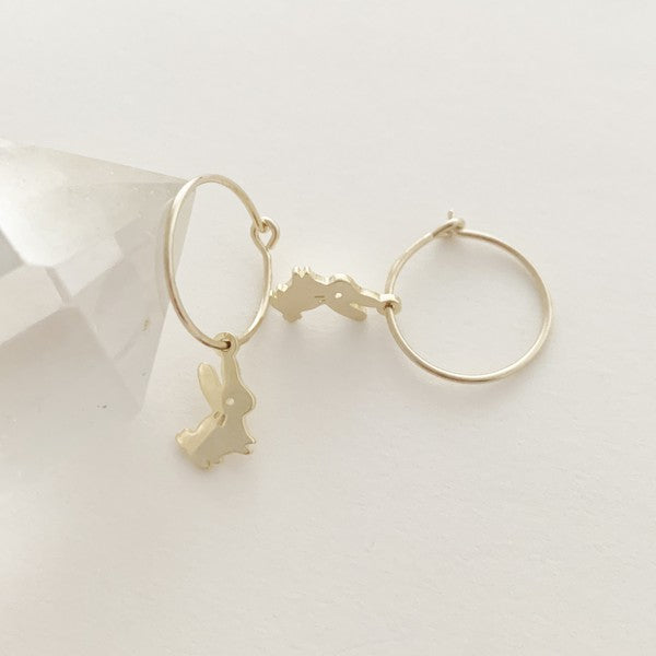 Magic Charm Bunny Hoops
