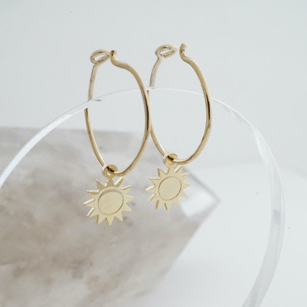 Magic Charm Sun Hoops