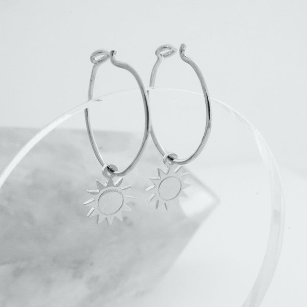 Magic Charm Sun Hoops