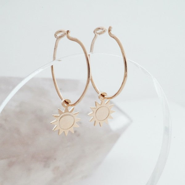 Magic Charm Sun Hoops