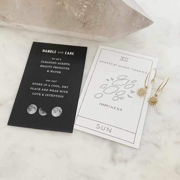 Magic Charm Sun Hoops