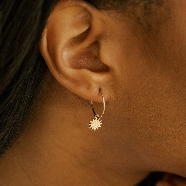 Magic Charm Sun Hoops