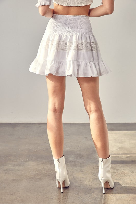 Lace Trim Detail Skirt