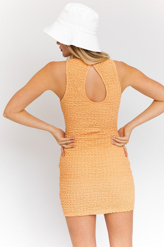 Textured Fabric Laser Dress