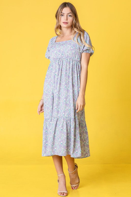 Ditsy Floral Square Neck Sundress