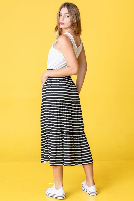 Stripe Maxi Skirt