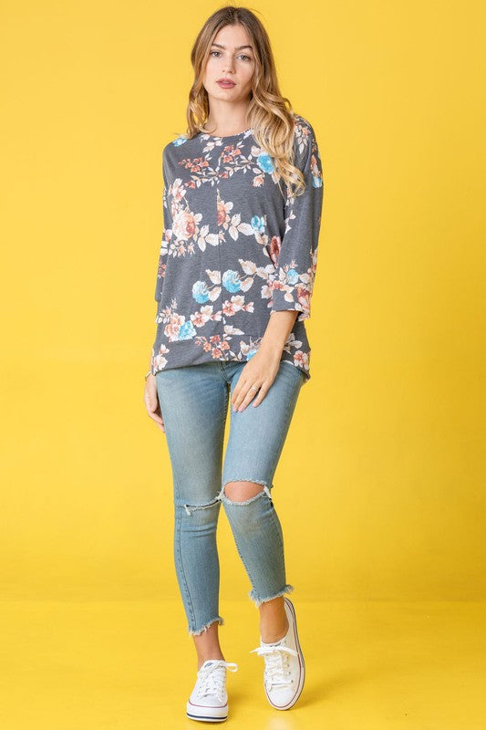 Plus Spring Floral Tunic