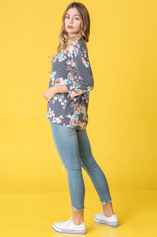 Plus Spring Floral Tunic