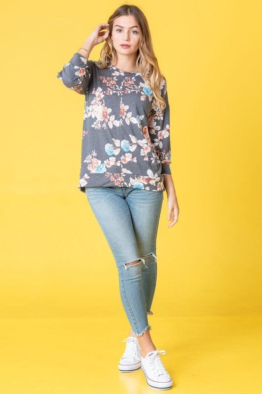 Plus Spring Floral Tunic