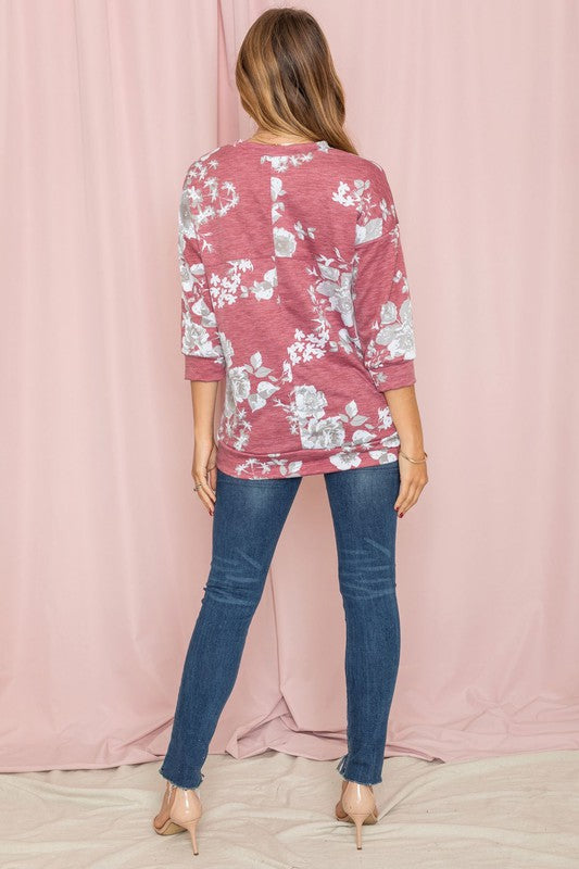 Plus Spring Floral Tunic