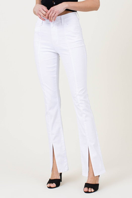 FRONT SLIT SLIM BOOTCUT