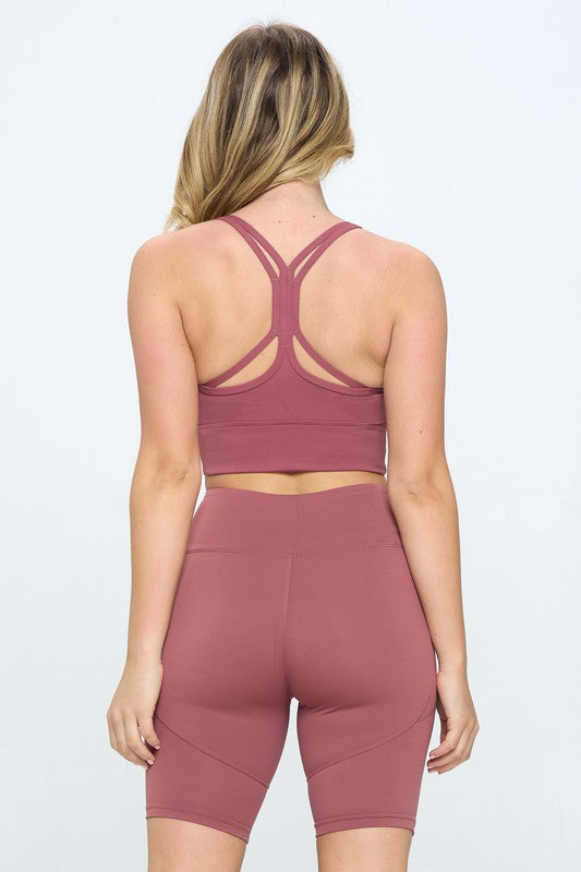 Criss Cross Back Sports Bra Active wear