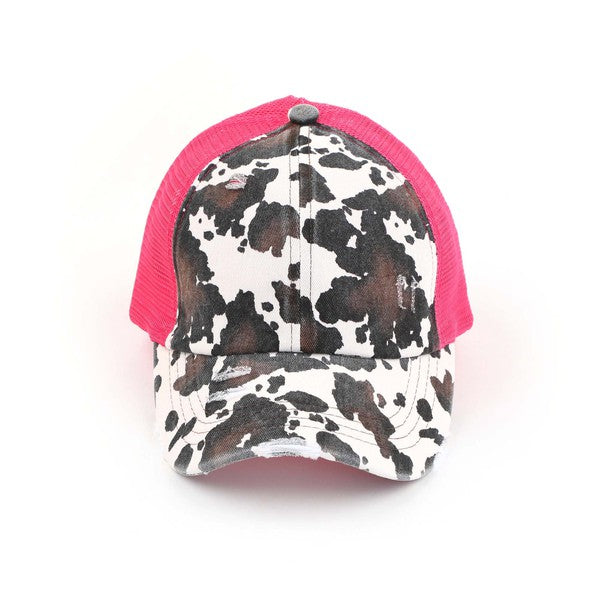 CC Cow Print Pony Cap