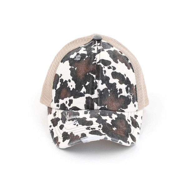 CC Cow Print Pony Cap