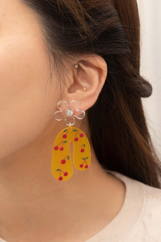 Sweet Cherry Drop Earrings