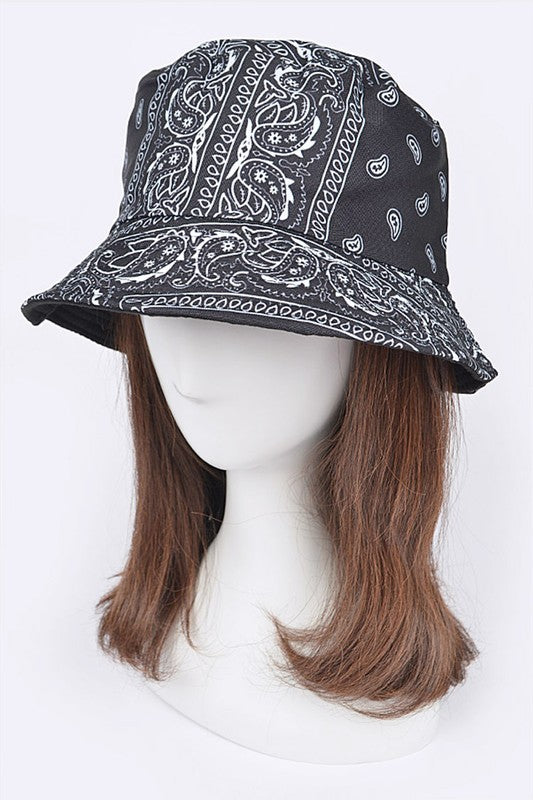 Bandana Print Reversible Bucket Hat