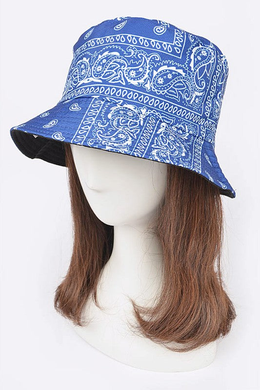 Bandana Print Reversible Bucket Hat