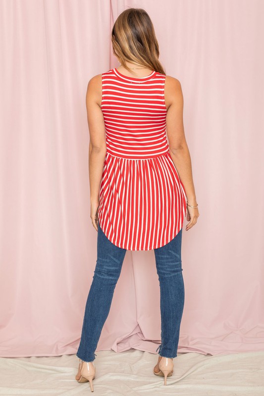 Stripe High Waist Tunic