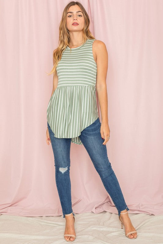 Stripe High Waist Tunic