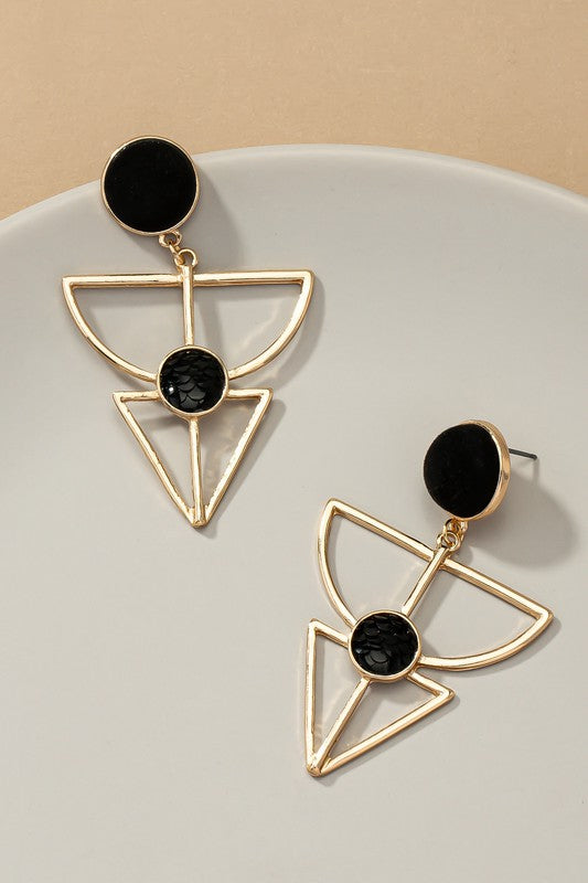 AZTEC GEO SHAPE EARRINGS