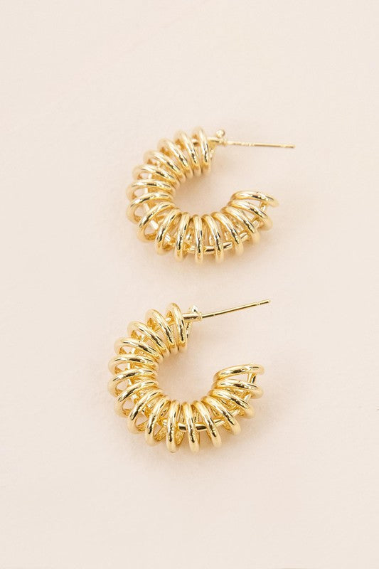 Coiled Hoop Earrings