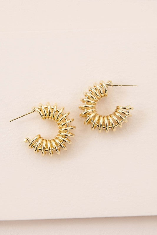 Coiled Hoop Earrings