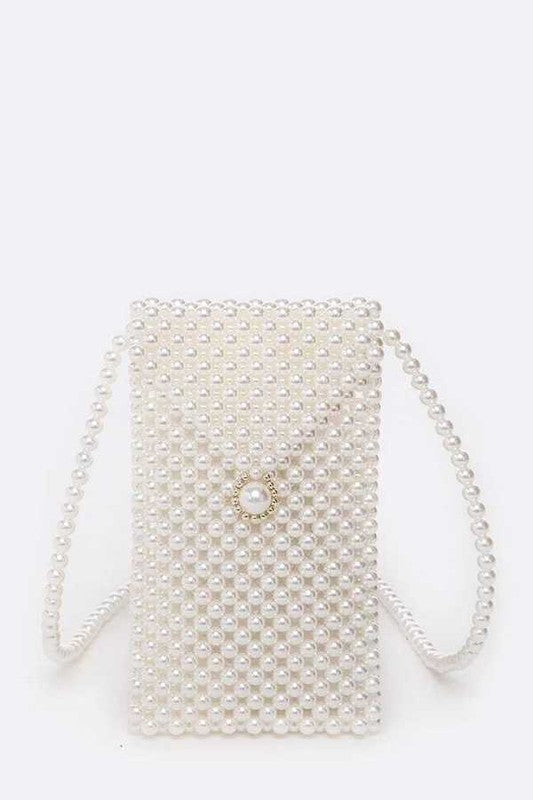 Iconic Pearl Beaded Phone Swing Bag