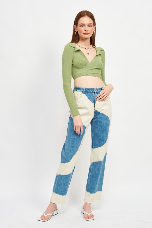 LONG SLEEVE CROPPED TOP