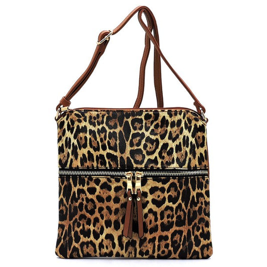 Leopard Zip Crossbody Bag