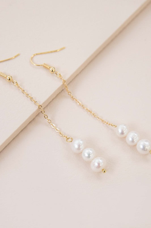 Ines Pearl Hook Earrings