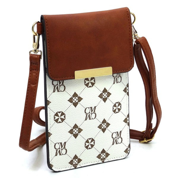 CM Monogram Cell Phone Purse Crossbody Bag